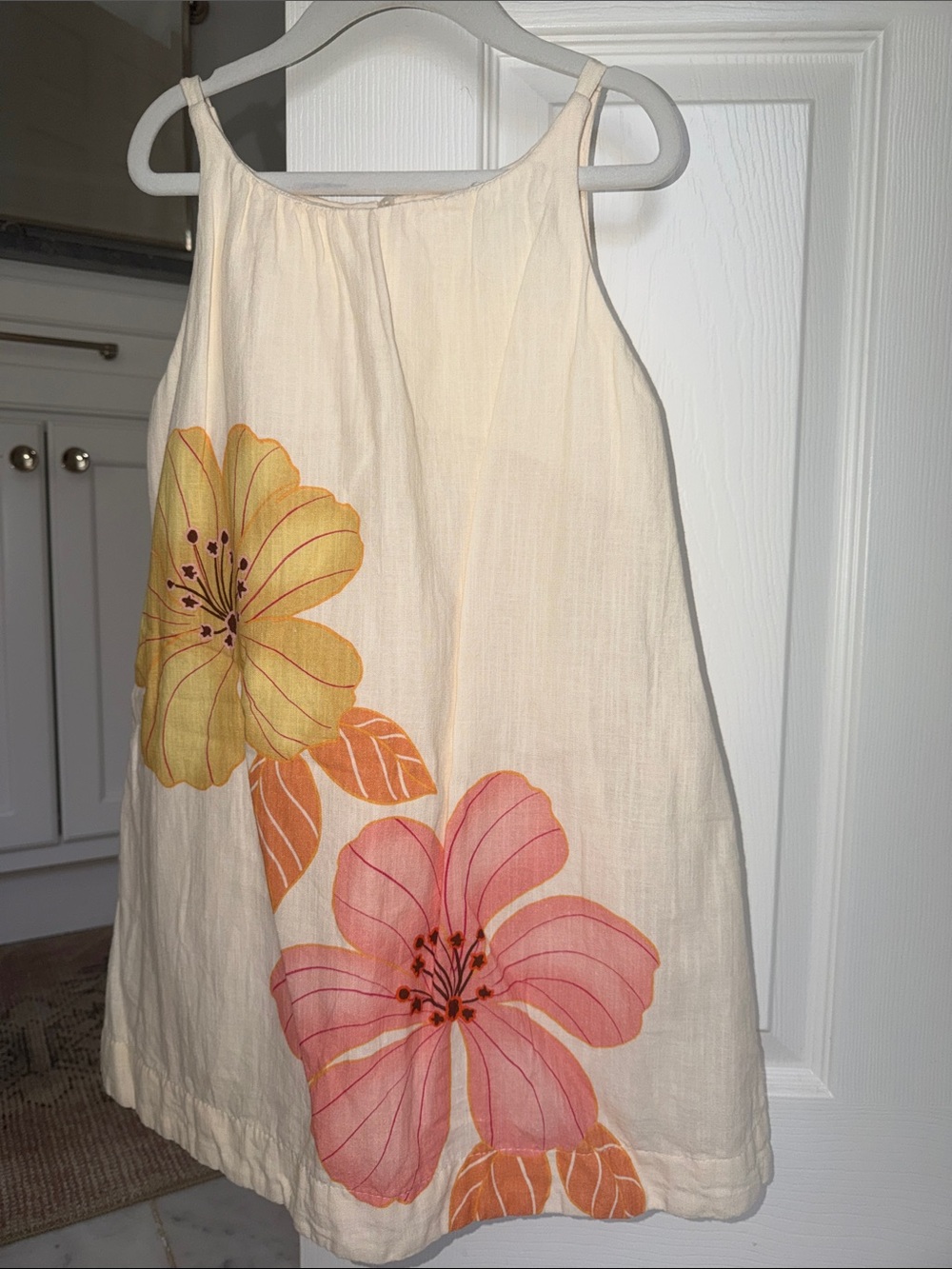 Zara girls tropical linen dress